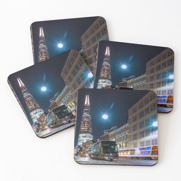 Item preview, London street night view with The Shard designed and sold by WorldScenery.