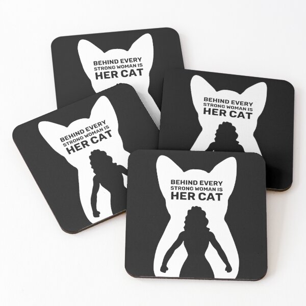 Item preview, Behind Every Strong Woman is Her Cat | Black designed and sold by Wintre2.
