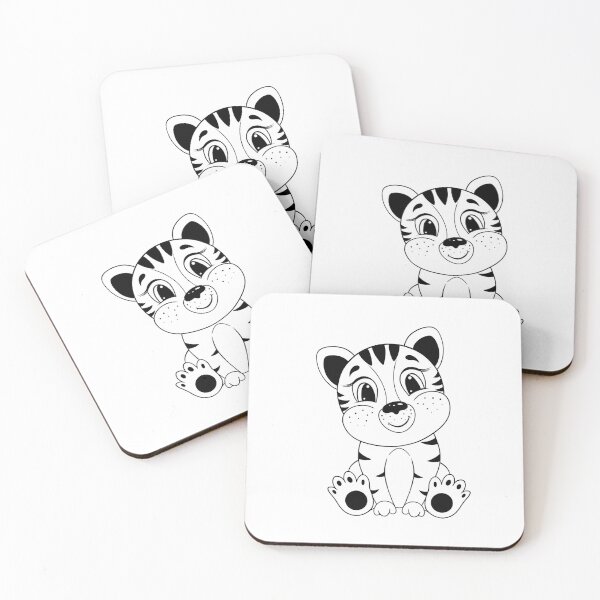 Item preview, Black and white tiger cub designed and sold by Iris777.