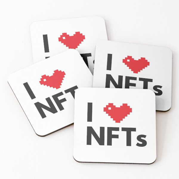 Item preview, I love NFTs in white background - digital tokens - cryptocurrency -  Ethereum blockchain designed and sold by happyrays.