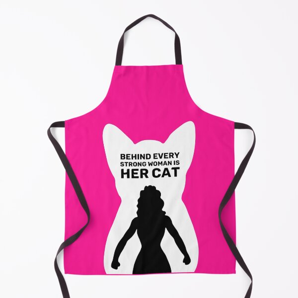 Item preview, Behind Every Strong Woman is Her Cat | Hot Pink designed and sold by Wintre2.