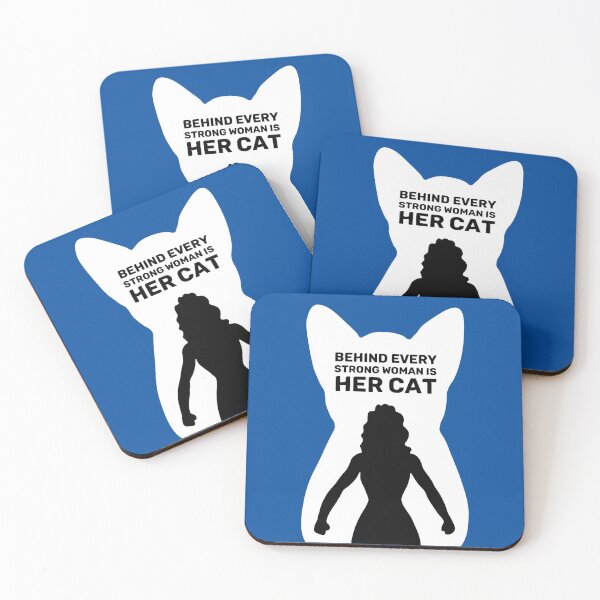 Item preview, Behind Every Strong Woman is Her Cat | Royal Blue designed and sold by Wintre2.