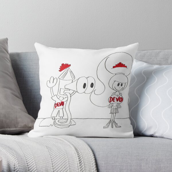DEVO Boy DEVO Girl Throw Pillow