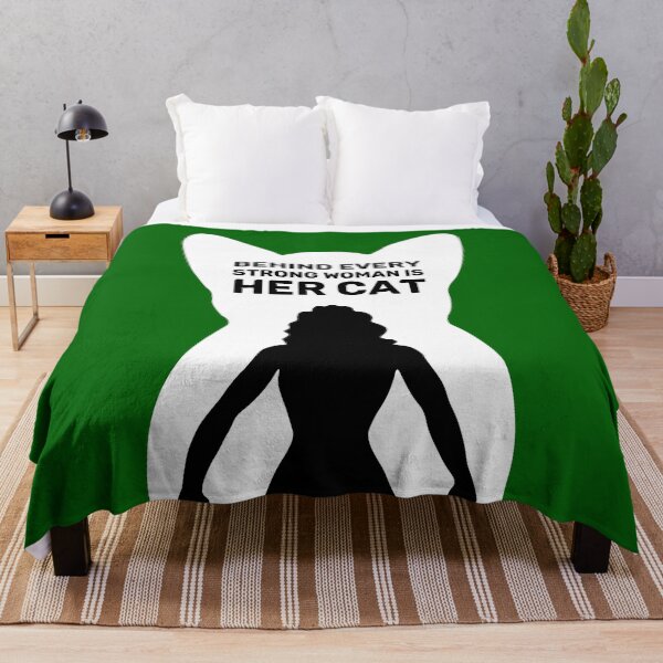Item preview, Behind Every Strong Woman is Her Cat | Emerald Green designed and sold by Wintre2.