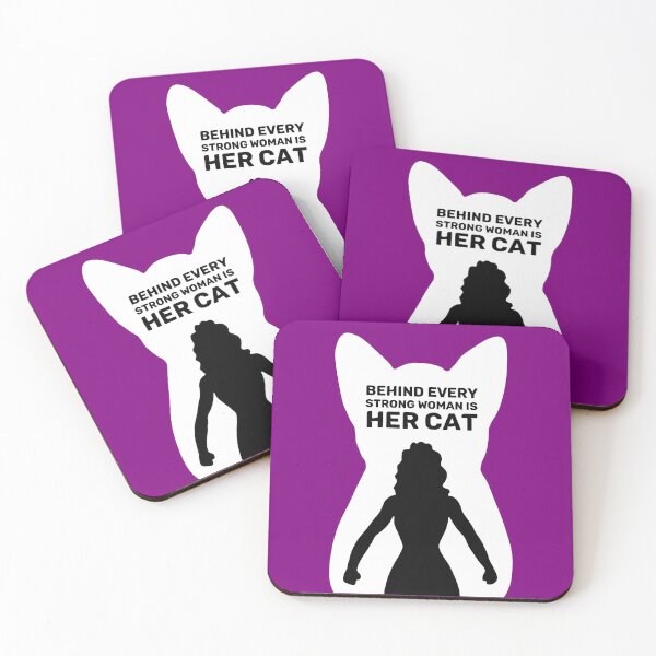 Item preview, Behind Every Strong Woman is Her Cat | Purple  designed and sold by Wintre2.