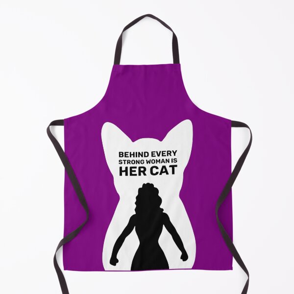 Item preview, Behind Every Strong Woman is Her Cat | Purple designed and sold by Wintre2.