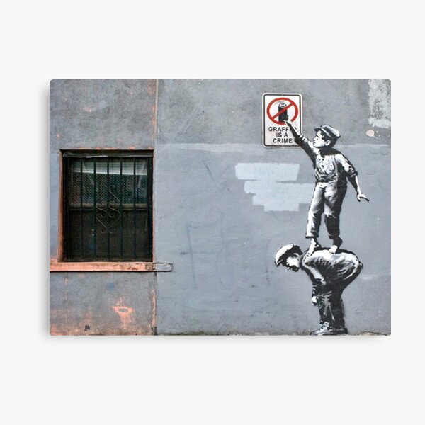 2F Banksy Homme jetant fleurs metal wall sign 200mm x 140mm