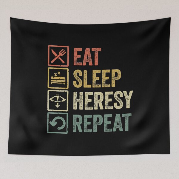 Item preview, Funny eat sleep Heresy repeat retro vintage gift designed and sold by HN-ART.