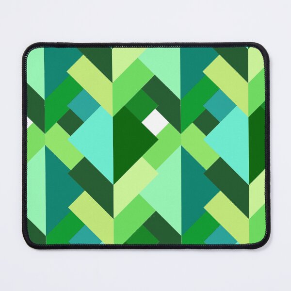 Item preview, Modern Abstract Triangles, Emerald Green and Aqua designed and sold by Marymarice.