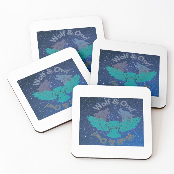 Item preview, wolf and owl - floral  designed and sold by Kinkalow.