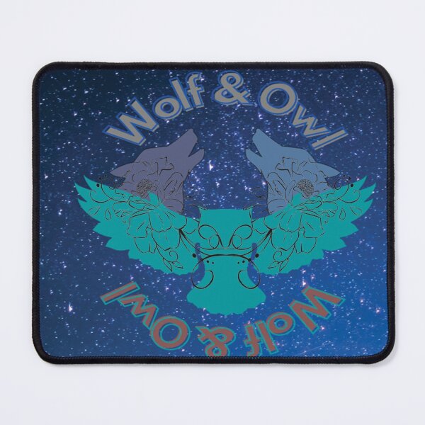Item preview, wolf and owl - floral designed and sold by Kinkalow.
