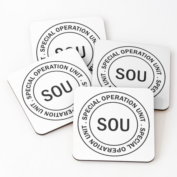 Item preview, CIRCLE SOU (SPECIAL OPERATION UNIT) MIDDLE WHITE designed and sold by cimong.