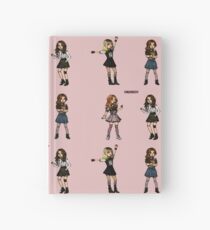 black pink sticker set Hardcover Journal