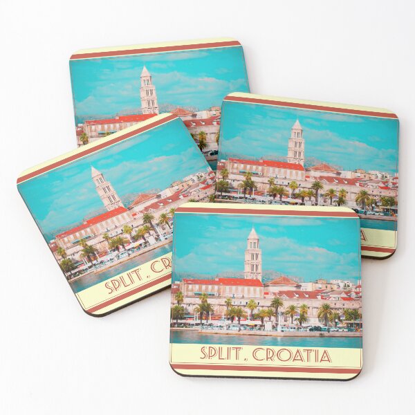 Item preview, Split Croatia Vintage Travel Poster designed and sold by Rae Tucker Photography & Designs.