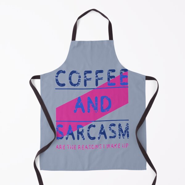 Item preview, Coffee and Sarcasm in blue designed and sold by Calilac-Shop.