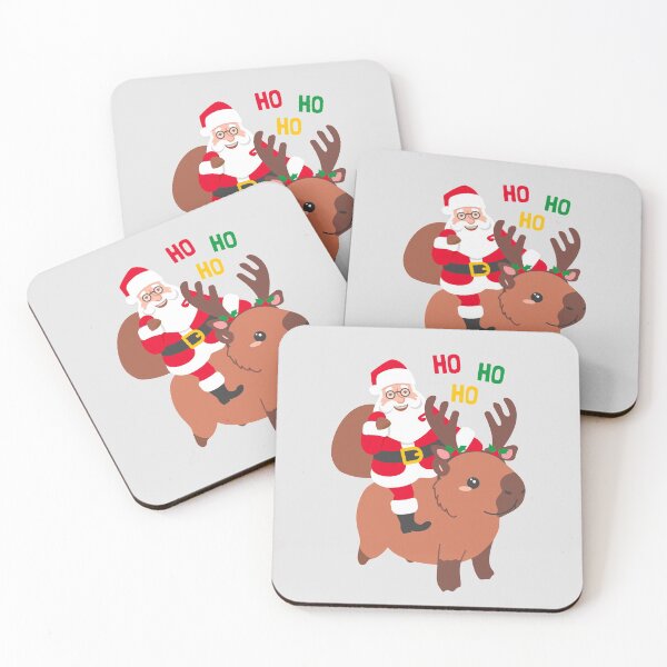 Item preview, Santa Riding Capybara, Cappy Christmas for Capybara lovers designed and sold by KlaraMacinka.