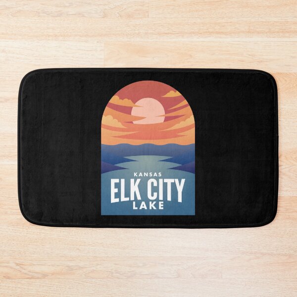 Item preview, Elk City Lake KS Retro Sunset designed and sold by HalpinDesign.