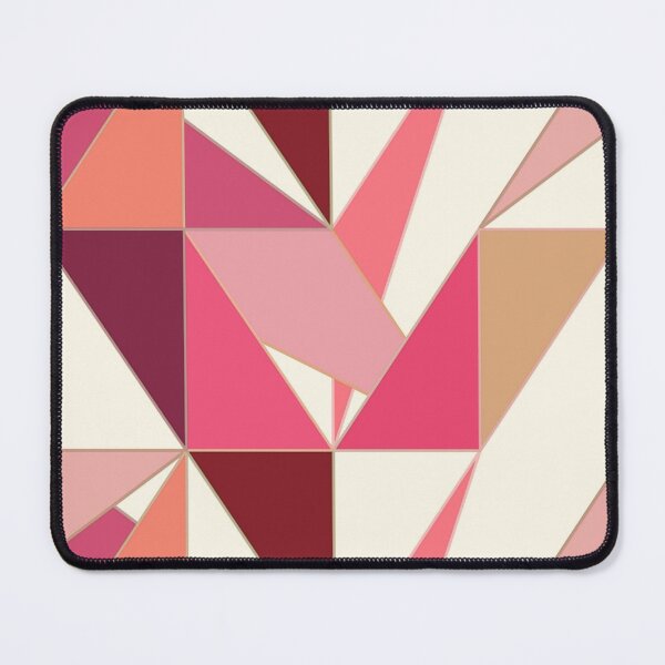 Item preview, Mid-Century Abstract Triangles, Shell Pink and Tan designed and sold by Marymarice.