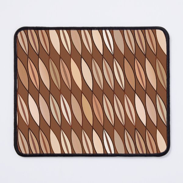 Item preview, Mid-Century Modern Leaves, Cocoa Brown and Beige  designed and sold by Marymarice.