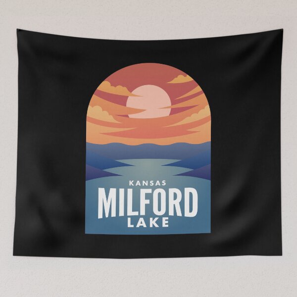 Artikelvorschau, Milford Lake KS Retro Sunset entworfen und verkauft von HalpinDesign.