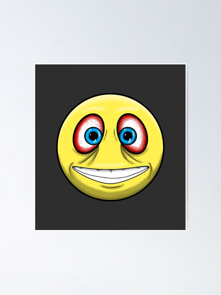 "Disturbed Emoji, Funny Smiley Face" Poster by Meme-Tees- | Redbubble
