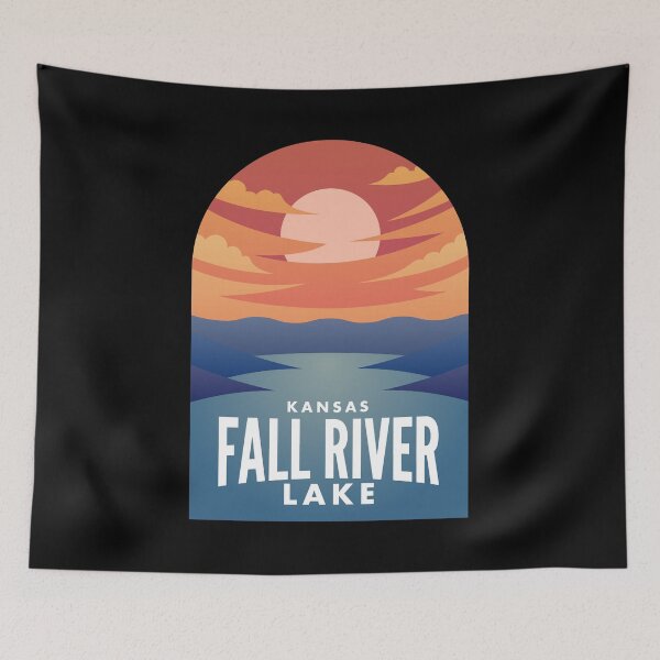 Artikelvorschau, Fall River Lake KS Retro Sunset entworfen und verkauft von HalpinDesign.