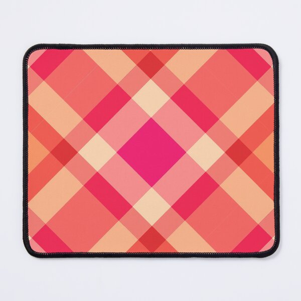 Item preview, Large Modern Plaid, Orange, Coral and Fuchsia Pink designed and sold by Marymarice.