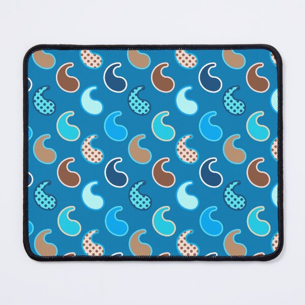 Item preview, Modern Paisley pattern, Cerulean Blue, Tan and Aqua designed and sold by Marymarice.
