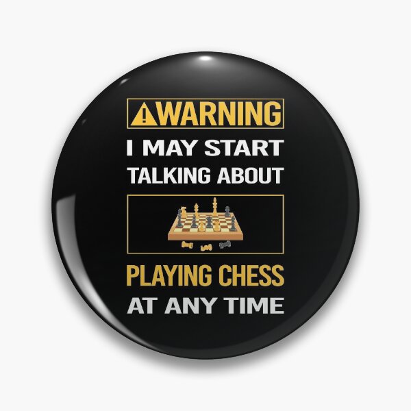 Item preview, Funny Warning Playing Chess designed and sold by FulviaContreras.