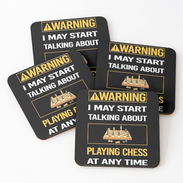 Item preview, Funny Warning Playing Chess designed and sold by FulviaContreras.