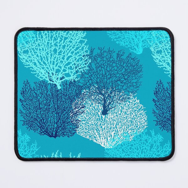 Item preview, Fan Coral Print, Turquoise, Aqua and Cobalt Blue designed and sold by Marymarice.