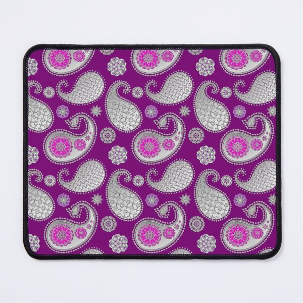 Item preview, Paisley pattern, Silver on Deep Purple designed and sold by Marymarice.