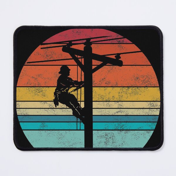 Item preview, Retro style Lineman Cell Tower Line Worker designed and sold by allsquarestudio.