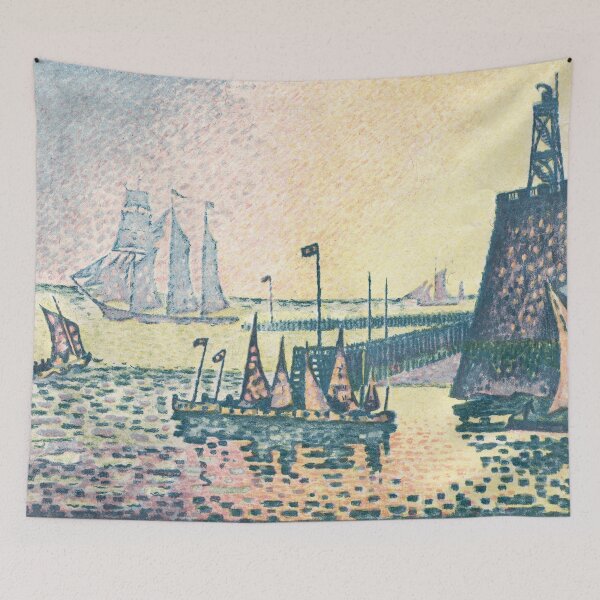 Item preview, Evening, The Jetty at Vlissingen (1898) by Paul Signac designed and sold by Designedbysm.
