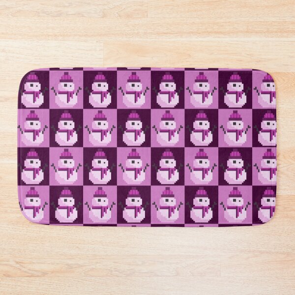 Item preview, Twee Pixel Snowmen, Snowy Pink designed and sold by rin3d .