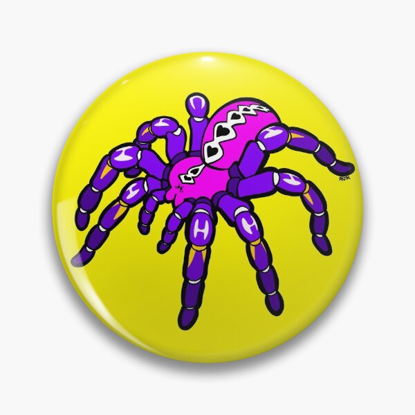 Item preview, Purple Pokie Poecilotheria Metallica Gooty Sapphire Tarantula Bold Smooth Black Outline designed and sold by RJKpoyp.