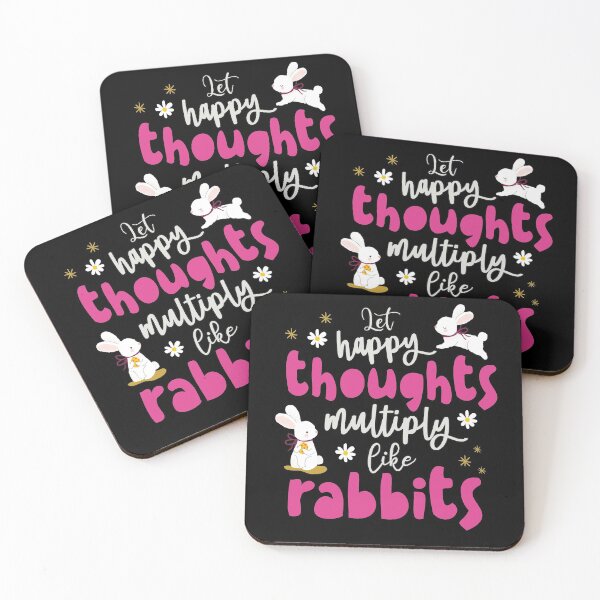 Item preview, Let Happy Thoughts Multiply Like Rabbits | Bunny Lovers  designed and sold by MadrigueraSM-.