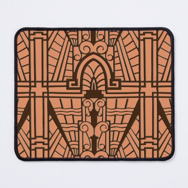 Item preview, Art Deco Architectural Pattern, Copper and Brown designed and sold by Marymarice.