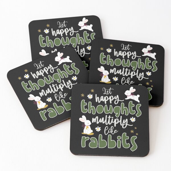 Item preview, Let Happy Thoughts Multiply Like Rabbits | Bunny Lovers  designed and sold by MadrigueraSM-.