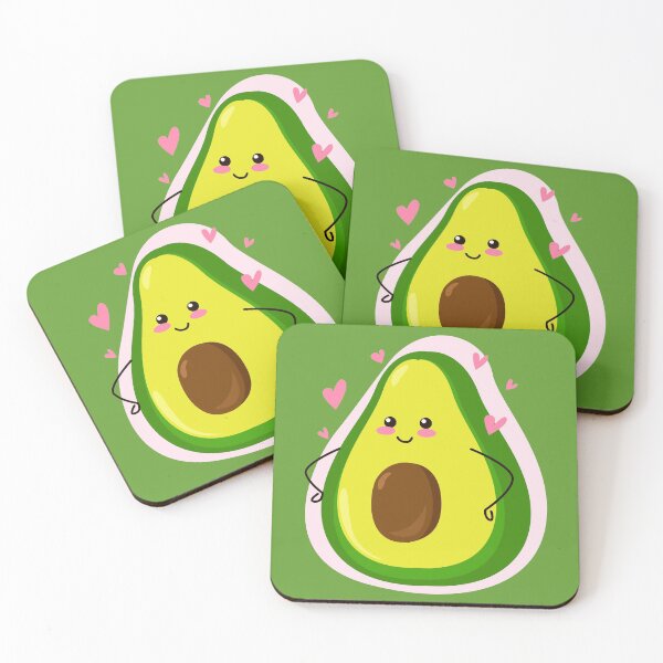 Item preview, Cute Kawaii Avocado Cartoon Drawing designed and sold by BrightLightArts.