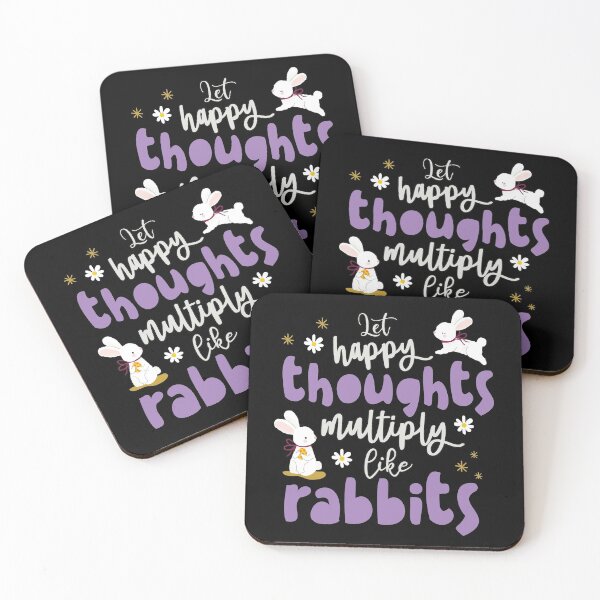 Item preview, Let Happy Thoughts Multiply Like Rabbits | Bunny Lovers  designed and sold by MadrigueraSM-.