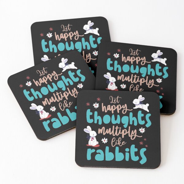 Item preview, Let Happy Thoughts Multiply Like Rabbits | Bunny Lovers  designed and sold by MadrigueraSM-.
