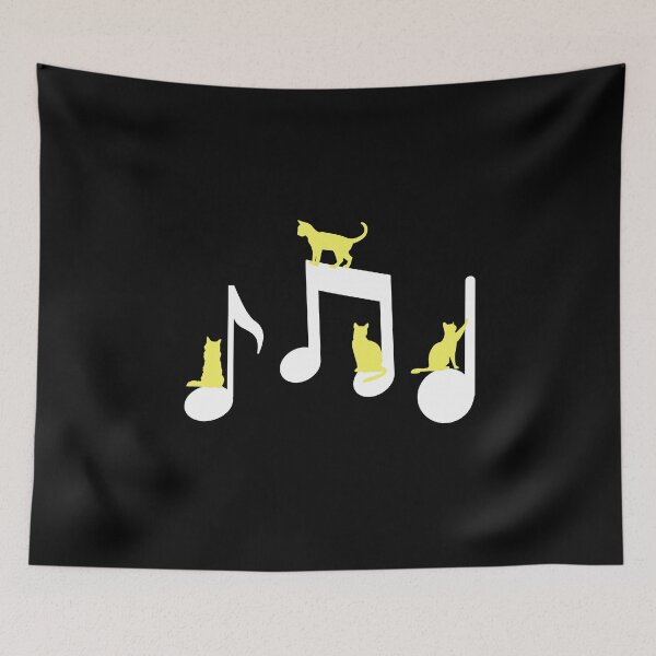 Item preview, Cute Musical Notes With Cats For Music Lover And Cat Lovers As Mewsic Lovers - Mewsic designed and sold by Funwithmusic.