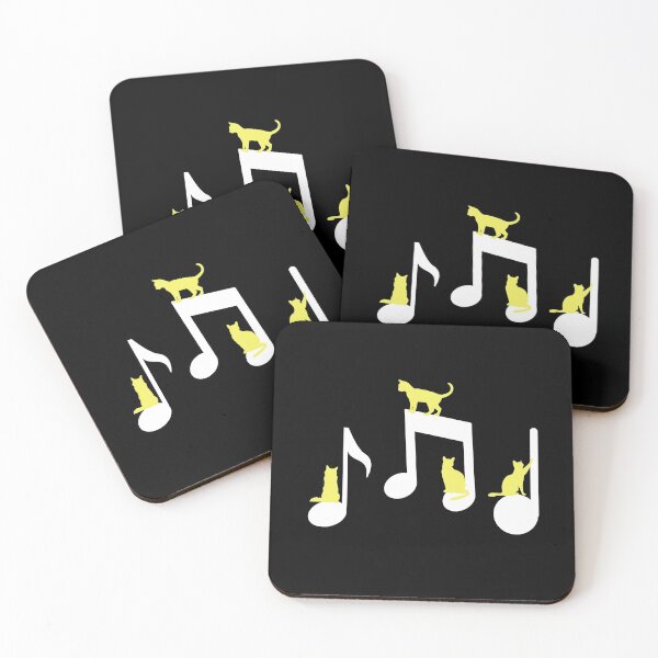 Item preview, Cute Musical Notes With Cats For Music Lover And Cat Lovers As Mewsic Lovers - Mewsic designed and sold by Funwithmusic.