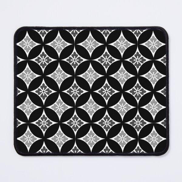 Item preview, Shippo with Flower Motif, Black, White and Gray designed and sold by Marymarice.