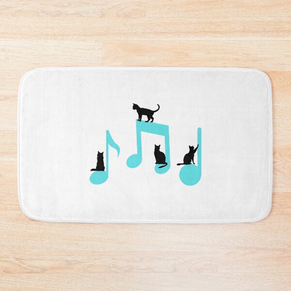 Item preview, Cute Blue Musical Notes With Cats For Music Lover And Cat Lovers As Mewsic Lovers - Mewsic designed and sold by Funwithmusic.