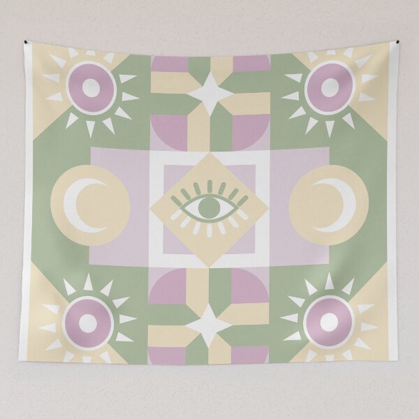 Item preview, Abstract pastel mosaic pattern designed and sold by Artyerke.