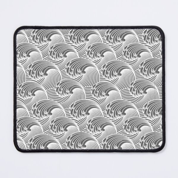 Item preview, Vintage Japanese Waves, Gray / Grey and White designed and sold by Marymarice.