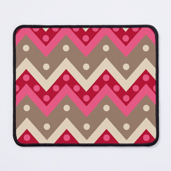 Item preview, Chevrons and Dots, Coral Pink and Taupe designed and sold by Marymarice.