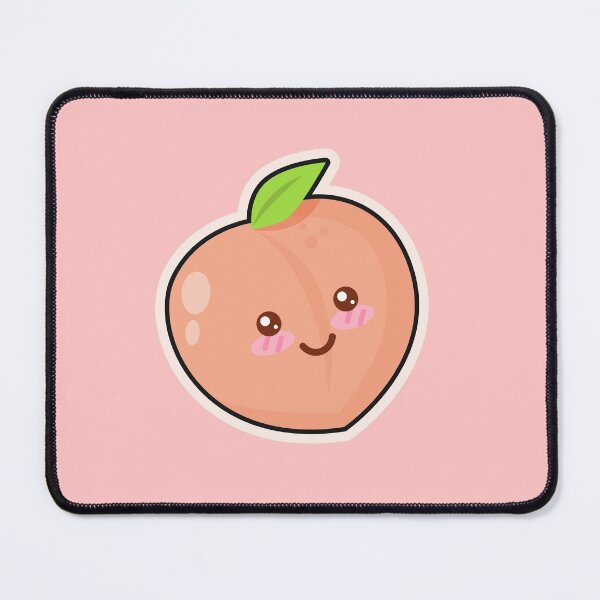 Item preview, Cute Kawaii Peach Cartoon Drawing designed and sold by BrightLightArts.